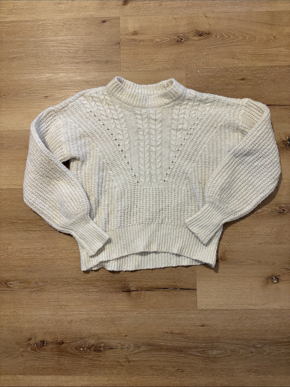 Sonoma White Cable Stitch Sweater